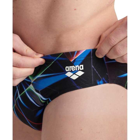 ARENA STROJE PŁYWACKIE MEN'S SWIM BRIEFS ALLOVER BLACK MULTI