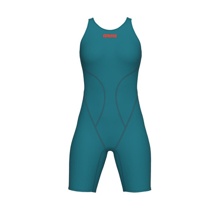Strój startowy damski Arena Women's Powerskin Impulso Limited Edition Open Back Biscay Bay-Cherry