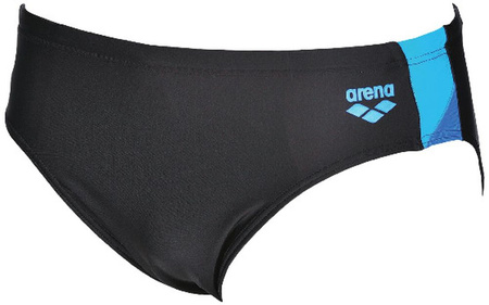 Kąpielówki slipy męskie Arena Men's Ren Brief Black Pix Blue Turquoise