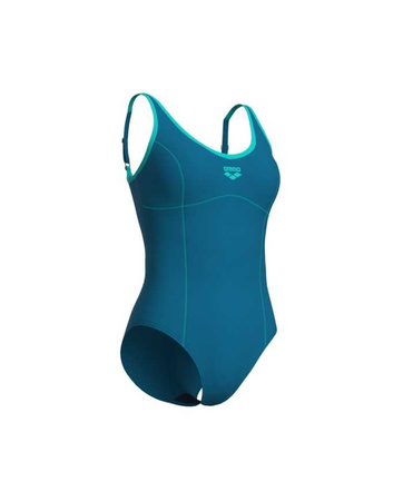 Strój kąpielowy damski Arena Women's Tania Clip Back One Piece Blue Cosmo Water
