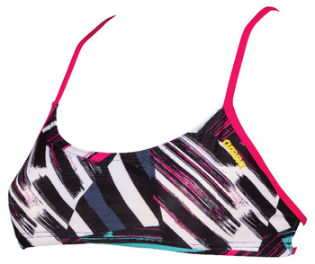 Góra od stroju kąpielowego damskiego Arena Women's Bandeau Play Freal Rose Multi