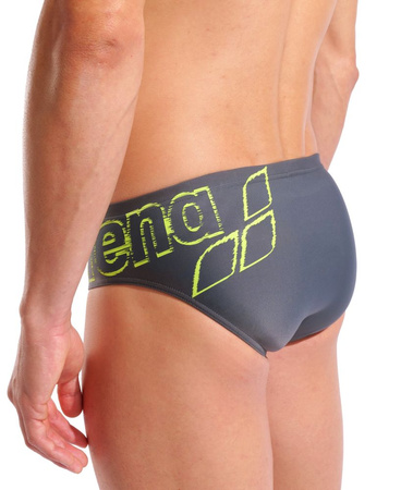 Kąpielówki slipy męskie Arena Men's Scratchy Swim Briefs Asphalt
