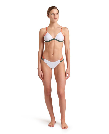 Strój kąpielowy damski Arena Women's Pro File Bikini Triangle White Sage Calypso Coral