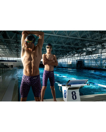 Strój startowy męski Arena Men's Powerskin ST Next Le Jammer Leopard Skin Violet