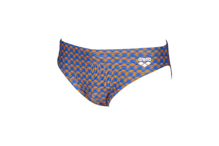 Kąpielówki slipy męskie Arena Men's Fundamentals Allover Brief Royal Multi