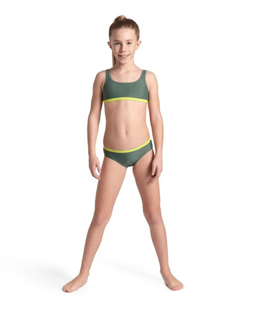 Strój kąpielowy dziewczęcy Arena Girl's Essentials Bikini Bralette Sage Soft Green