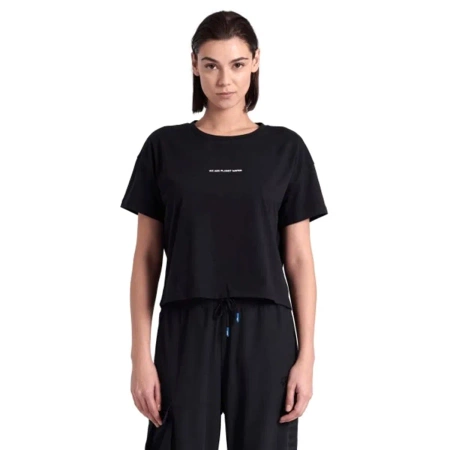 Koszulka damska top bawełniany sportowy okrągły dekolt Arena Crop Top