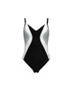 Strój kąpielowy damski Arena Women's Bodylift Roberta Soft U Back Black White Ice