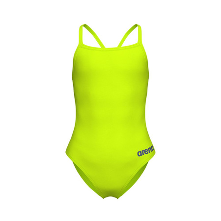 Strój kąpielowy dziewczęcy Arena Girl's Team Swimsuit Challenge Solid Artic Lime Future Dusk