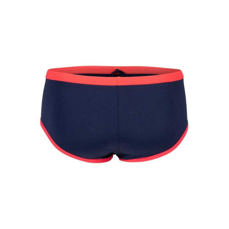 Slipy kąpielowe męskie Arena Men's One Briefs Swim Logo Big Logo Navy Fluo Red