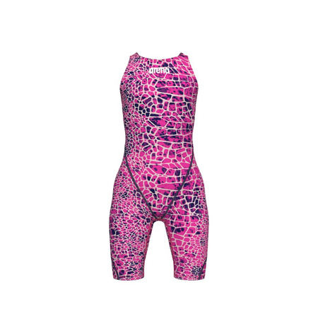 Strój startowy dziewczęcy Arena Girl's Powerskin ST Next Limited Edition Open Back Junior Snake Pink