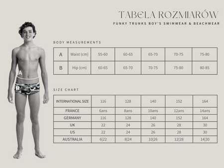 Kąpielówki chłopięce spodenki na basen plażę Funky Trunks Chomp Chomp