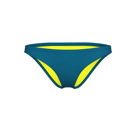 Dół od stroju kąpielowego damski Arena Women's Real Brief Blue Cosmo Yellow Star