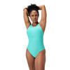 Strój kąpielowy jednoczęściowy damski na basen Speedo Solid High Neck