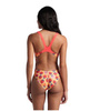 Strój kąpielowy damski Arena Women's Strawberry Swim Tech Back Fluo Red Orange Multi