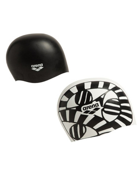 Czepek pływacki unisex Arena Reversible Cap Open Your Eyes Black
