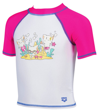Koszulka dziecięca Arena Kids UV S/S Tee White Freak Rose