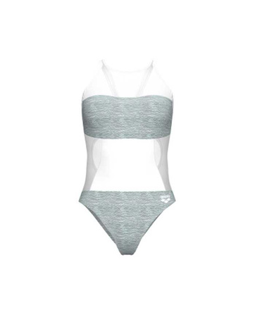 Strój kąpielowy damski Arena Women's Mesh Swim Pro Back Graphic White Multi
