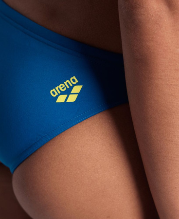 Dół od stroju kąpielowego damski Arena Women's Real Brief Blue Cosmo Yellow Star