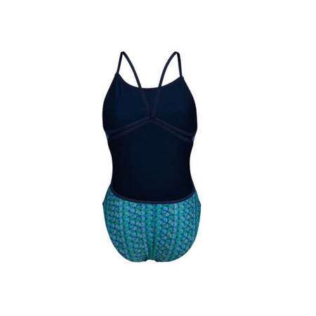 Strój kąpielowy damski Arena Women's Starfish Swimsuit Lace Back Navy Tueruoise Multi