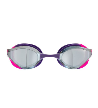 Okulary pływackie treningowe dla dzieci Arena Junior Python Mirror Silver Shocking Pink Plum