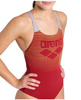 Strój kąpielowy damski Arena Women's Foggy Dots Swim Pro Back Red Onion Seafoam