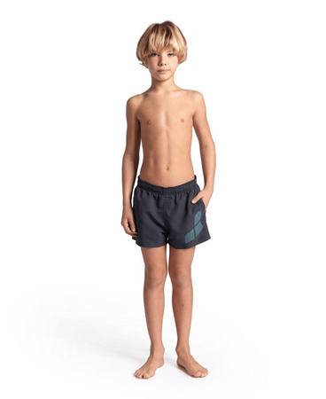 Szorty kąpielówki chłopięce Arena Boy's Beach Short Logo Aphalt Water