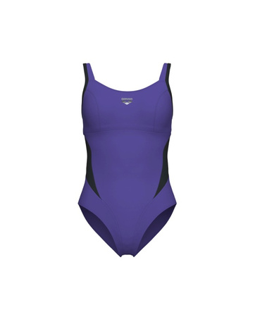 Strój kąpielowy damski Arena Women's Bodylift Makimurax Strap Back Violet Night Grey