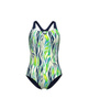 Strój kąpielowy damski Arena Women's Water Bloom Swim Pro Back Black River