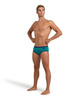 Kąpielówki slipy męskie Arena Men's One 12cm Briefs Big Logo Green Lake Navy