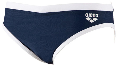 Kąpielówki slipy męskie Arena Men's Fundamentals Mid Brief Navy White