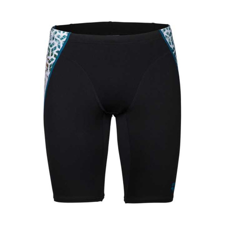 Kąpielówki męskie Arena Men's Planet Water Swim Jammer Black White Multi