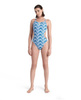 Damski strój kąpielowy jednoczęściowy Arena Women's Rule Breaker Hooked Rev One Piece R White Multi Blue Cosmo
