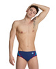 Kąpielówki slipy męskie Arena Men's Icons Briefs Panel Navy Blue Cosmo White Red