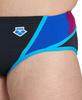 Kąpielówki slipy męskie Arena Men's Icons Briefs Panel Black Neon Blue Red Fandango
