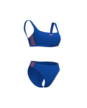 Strój kąpielowy damski Arena Women's Icons Bralette Two Pieces Blue China Coral