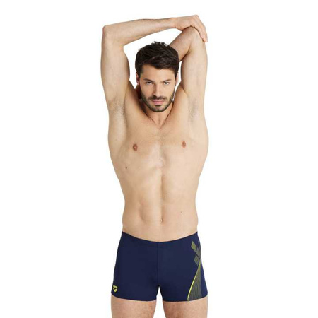 Kąpielówki bokserki męskie Arena Men's Swim Short Graphic Navy Soft Green