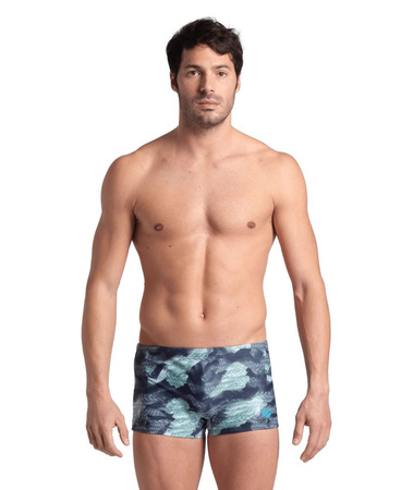 Kąpielówki bokserki męskie Arena Men's Short Allover Asphalt Multi