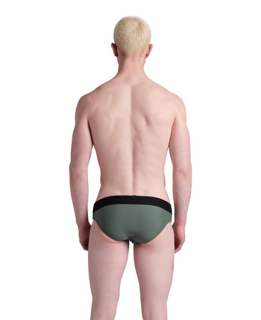 Kąpielówki slipy męskie Arena Men's Bicolore Elastic Brief Sage Black