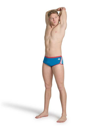 Kąpielówki męskie Arena Men's Icons Swim Low Waist Short Solid Blue Cosmo Astro Red