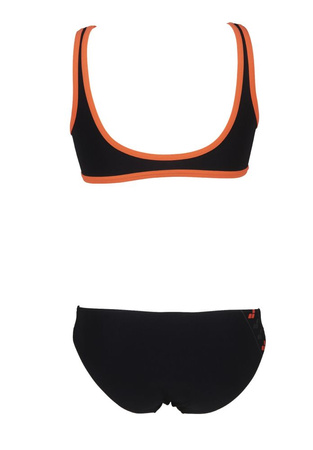 Strój kąpielowy damski Arena Women's Team Stripe Top Two Pieces Black Floreale