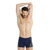 Kąpielówki bokserki męskie Arena Men's Swim Short Graphic Navy Soft Green