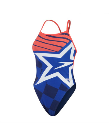 Strój kąpielowy jednoczęściowy damski na basen Speedo Digital Blue White