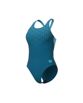 Strój kąpielowy damski Arena Women's Kikko V Back Blue Cosmo Water