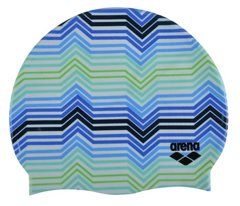 Czepek pływacki na basen silikonowy Arena Print II Stripes