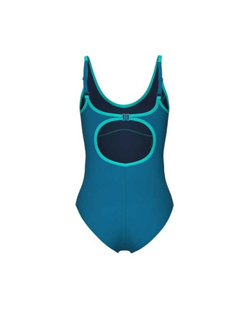 Strój kąpielowy damski Arena Women's Tania Clip Back One Piece Blue Cosmo Water
