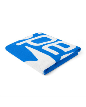 Ręcznik bawełniany na basen plażę Speedo Logo Towel Blue White