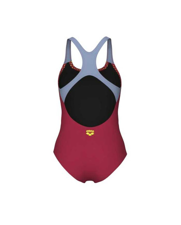 Strój kąpielowy damski Arena Women's Foggy Dots Swim Pro Back Red Onion Seafoam