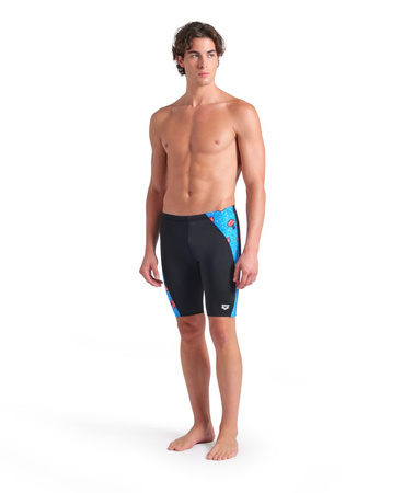Kąpielówki jammery męskie Arena Men's Mushrooms Swim Jammer Black-Blue Multi
