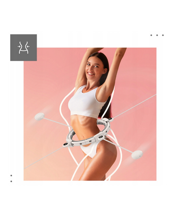 Hula hop masujące dla dorosłych z piłką grawitacyjną Letao Smart Hula Hop White